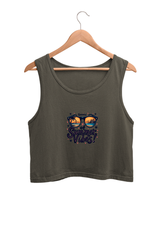 Printed Crop Tank Tops for Women